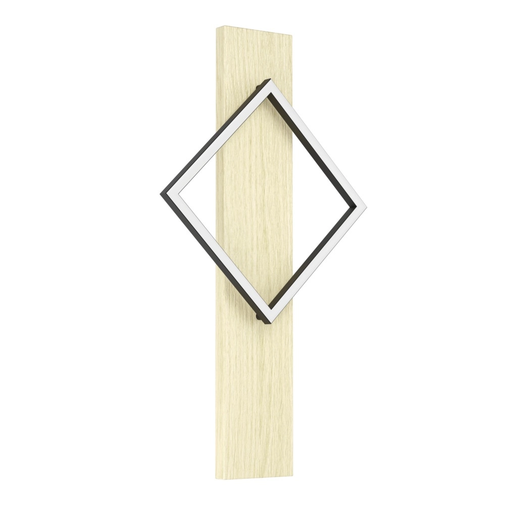 Applique murale design Boyal noir avec bois