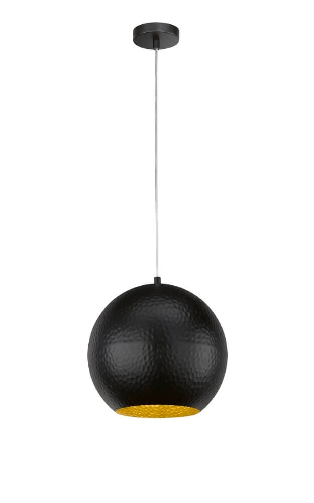 Lampe suspendue sphère Mylon Ø 30cm noir