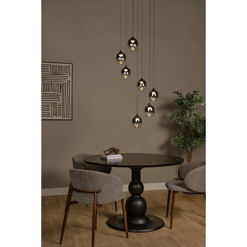 Lampe suspendue à 7 lampes Tamino Noir Lucide 5411212792228