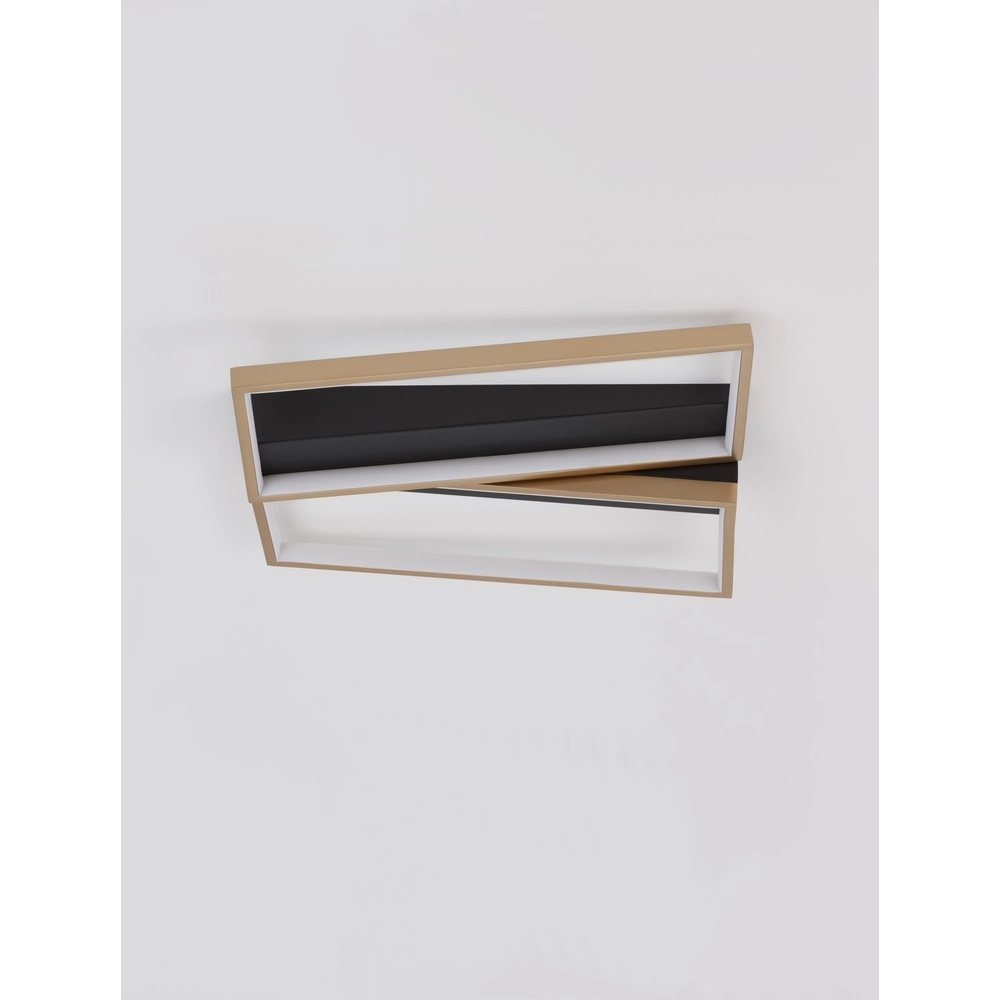 Plafonnier design Elize noir avec or Lyora 5212017433145