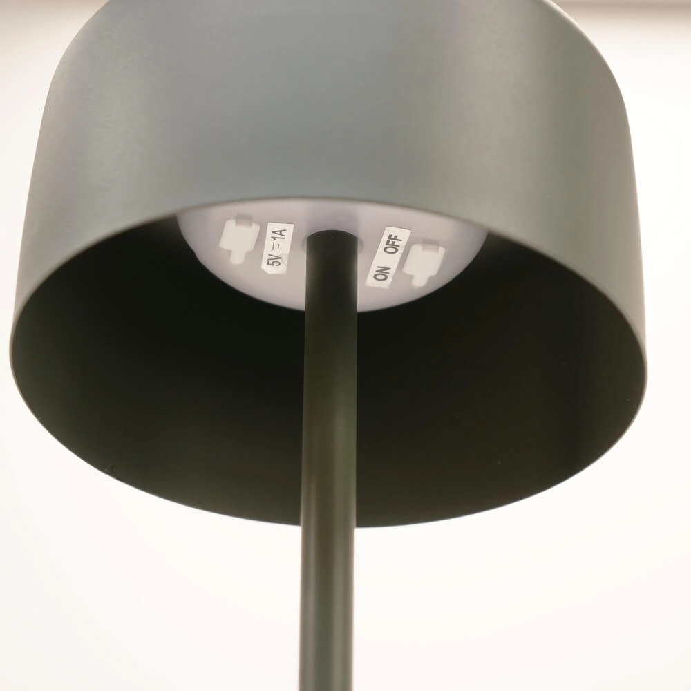 Lampe de table élégante Roccanova Vert solaire avec USB Eglo 9008606355051