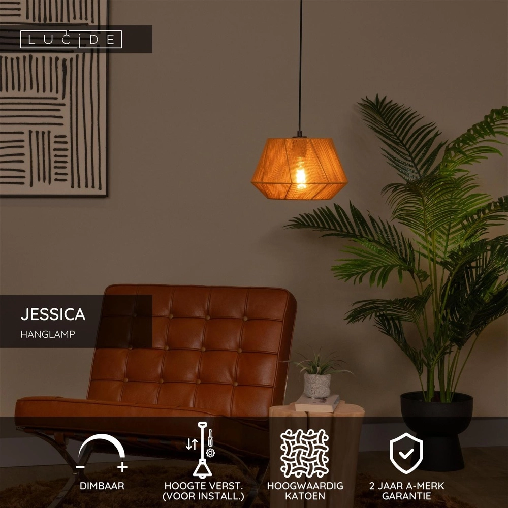 Lampe suspendue Jessica Ø 30 cm de terre cuite Lucide 5411212106315