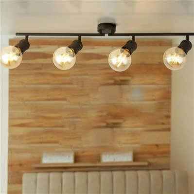 Plafonnier Dance 4 lumières noir Searchlight 5053423188720