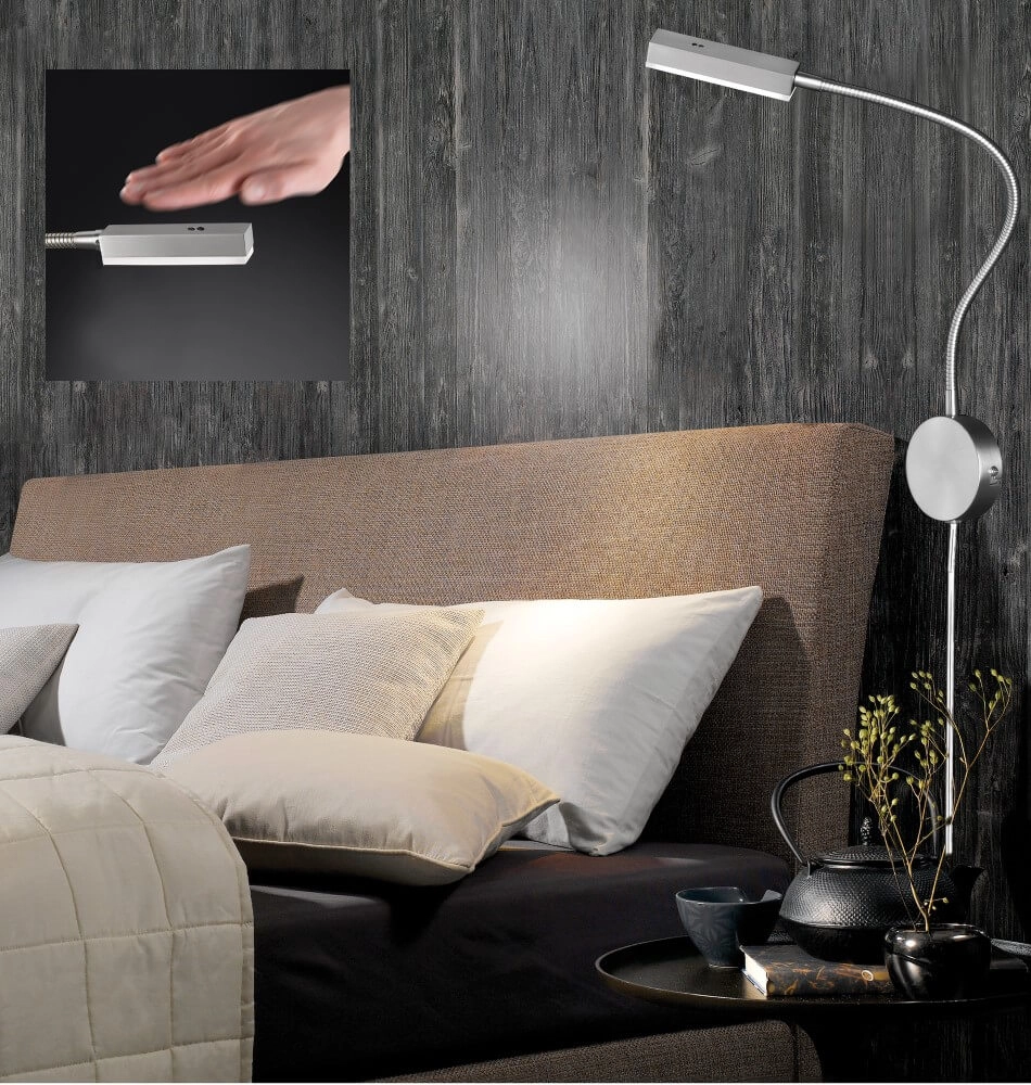 Lampe de lecture de chevet Raik avec montage mural Fischer & Honsel 4001133306034