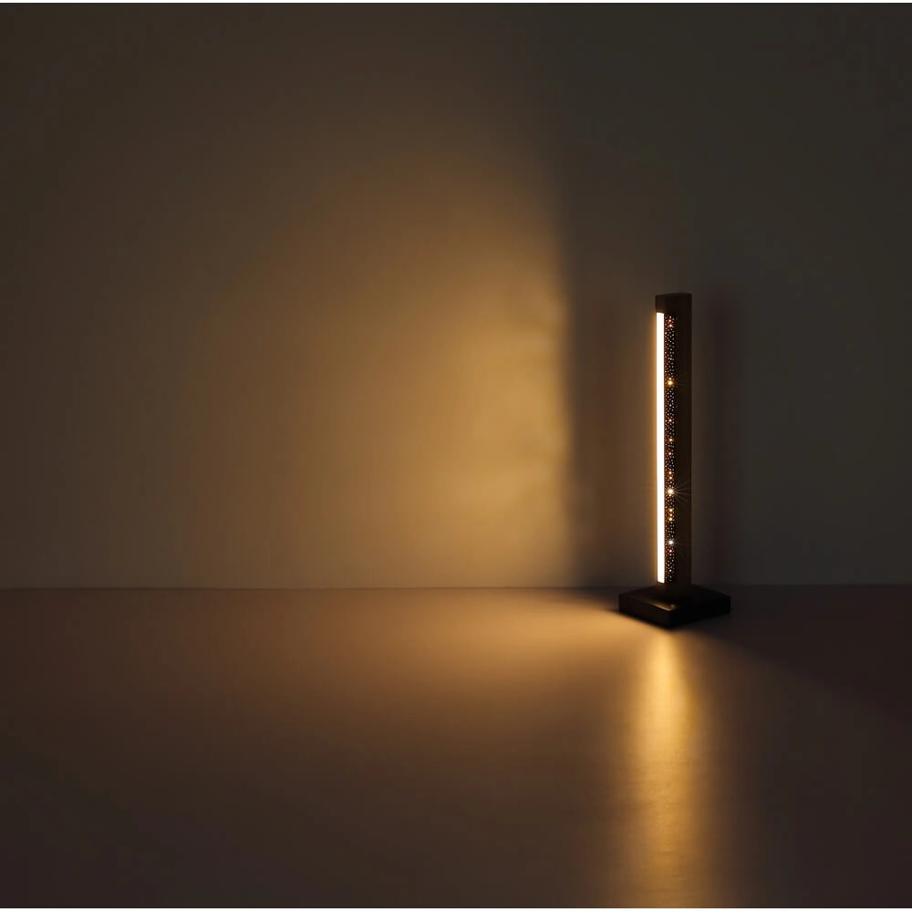 Lampe de table design Starla noir avec bois 48cm Globo 9007371459292