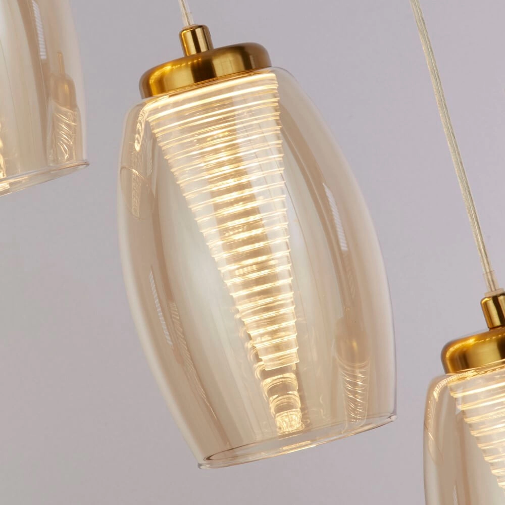 Lampe suspendue 5 lumières Cyclone bronze Searchlight 5053423243221