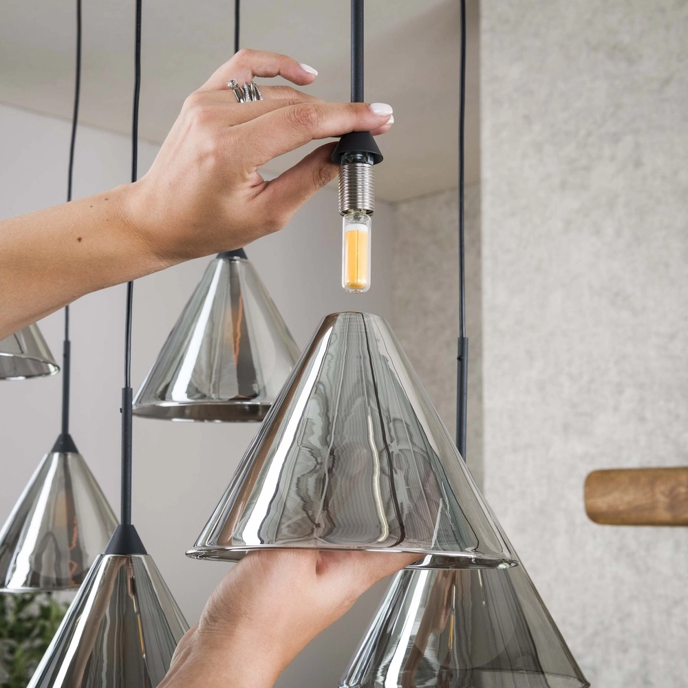 Lampe suspendue à 9 lampes Conic pour la table à manger Lyora 8716803512023