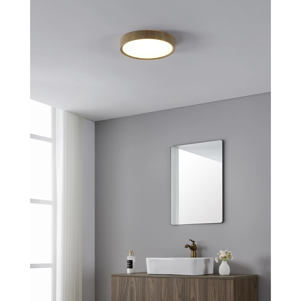 Lumière LED de plafond Musurita Aspect bois - Ø 34cm Eglo 9008606304318