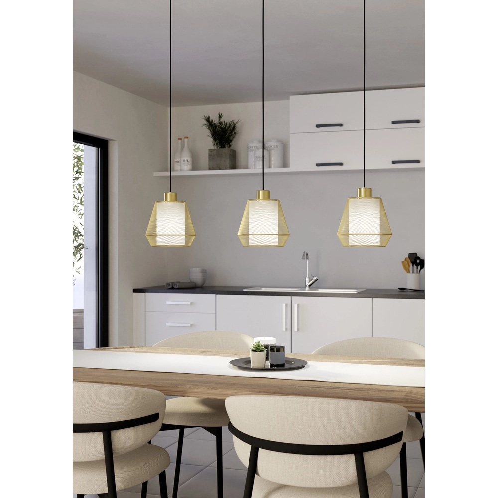 Lampe pendante dorée Ciudadela Table à manger - 3 lumières Eglo 9008606274680
