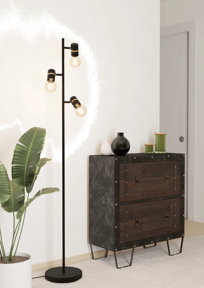 Lampe sur pied chic Lurone Eglo 9008606241156