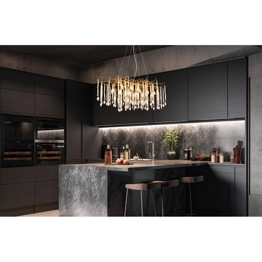 Lampe suspendue Gloria 100 cm d’or Globo 9007371578993