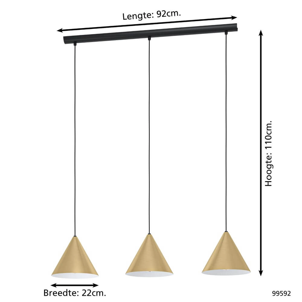 Lampe suspendue pour table à manger Narices or Eglo 9002759995928