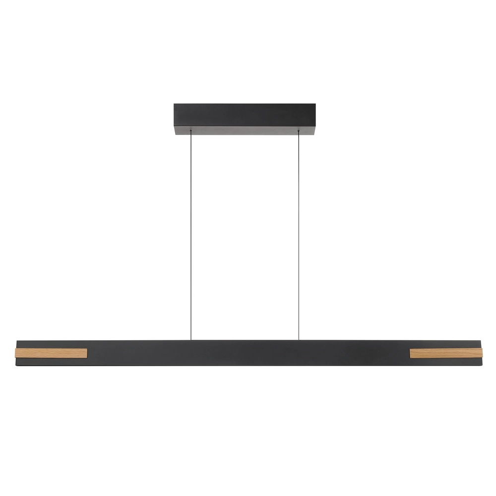 Lampe suspendue élégante Streamline noir avec bois Brilliant 4004353463631