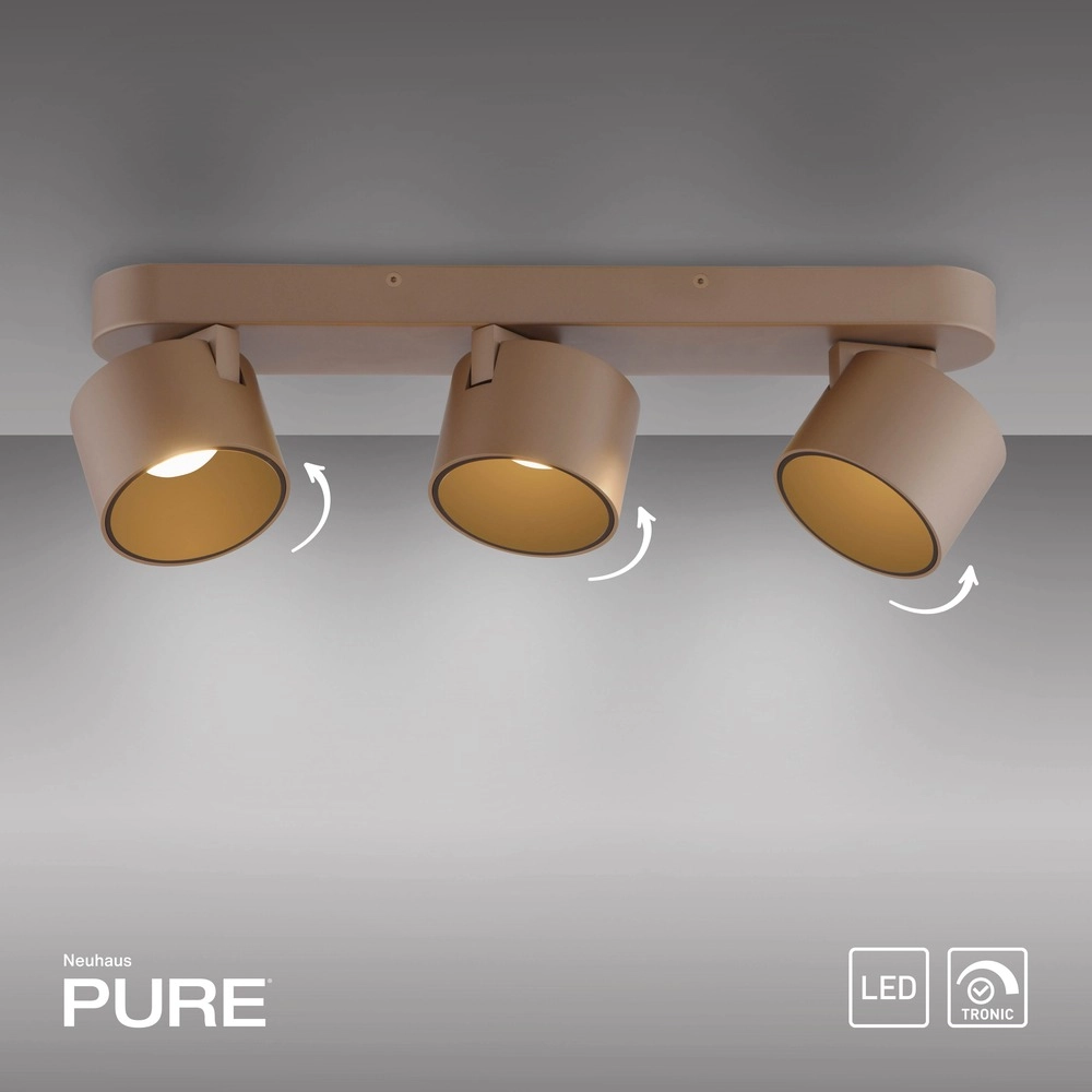 Projecteur à LED 3L monté en surface Pure Cup Bronce Paul Neuhaus 4012248395622