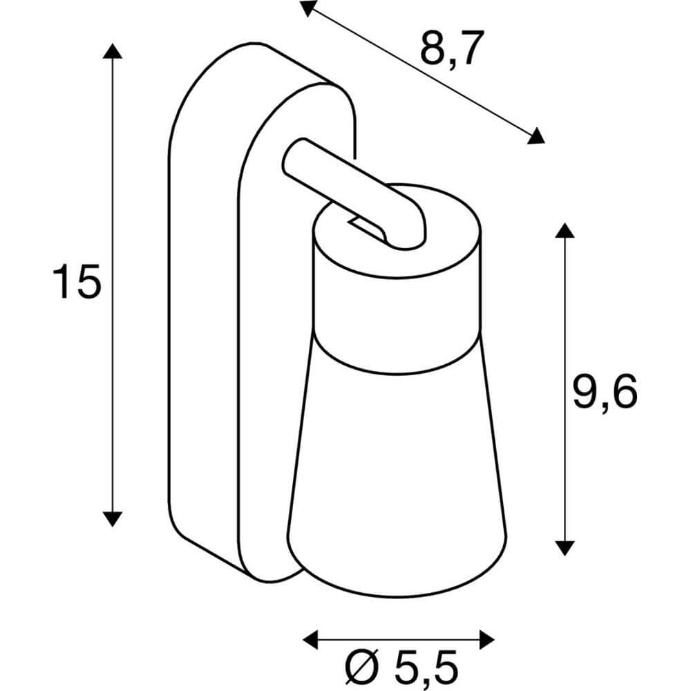 Moquerie Puri 2.0 Cone Interrupteur simple gris SLV 4024163294232