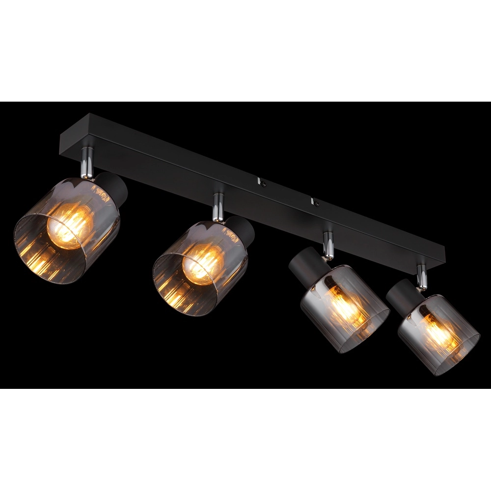 Lampe de plafond Jack Noir à 4 lumières Globo 9007371519835