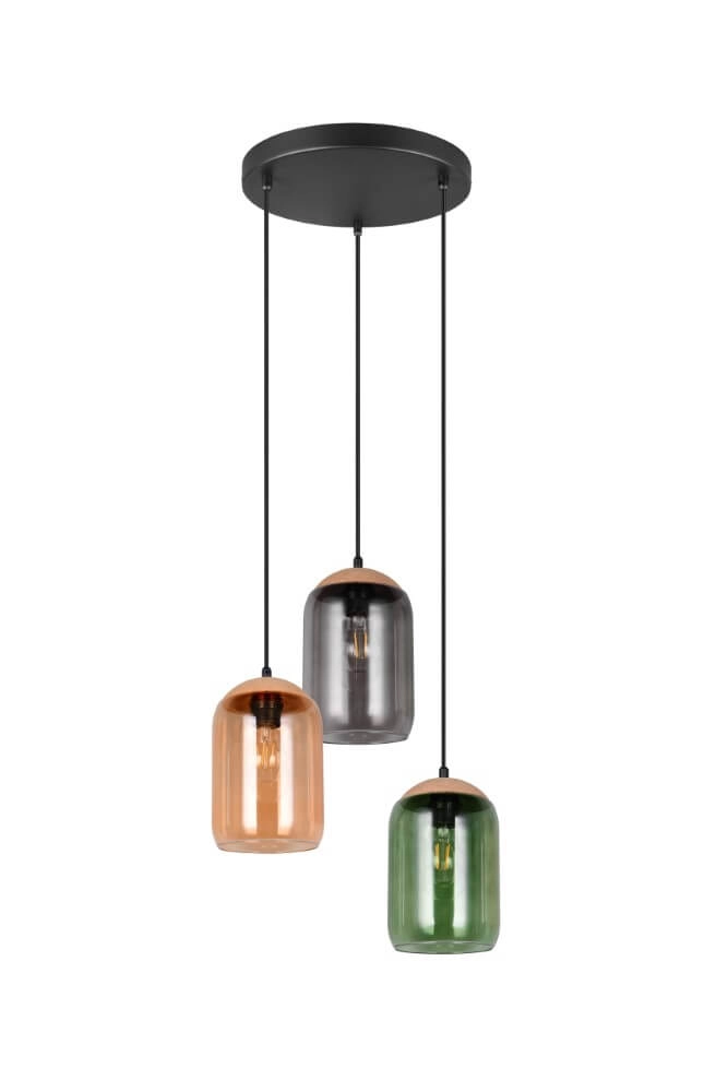 Lampe de table à manger en verre Cork 3 lumières Trio 4017807622980
