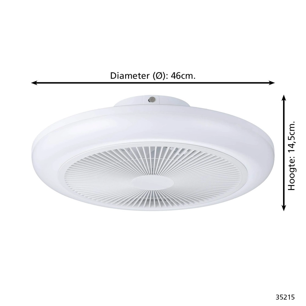 Ventilateur de plafond Sayulita blanc Ø 46cm RGB Eglo 9002759352158