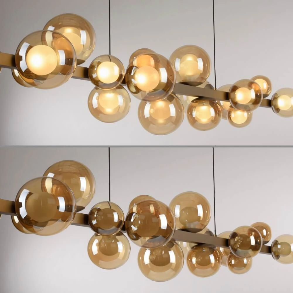 Lampe suspendue unique Pure E-Popup Bronze à 18 lumières Paul Neuhaus 4012248384428