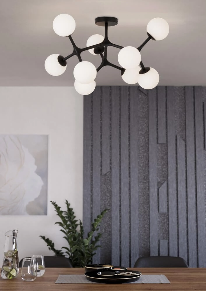 Plafonnier design Maragall 9 lumières noir Stars of Light 9002759395322