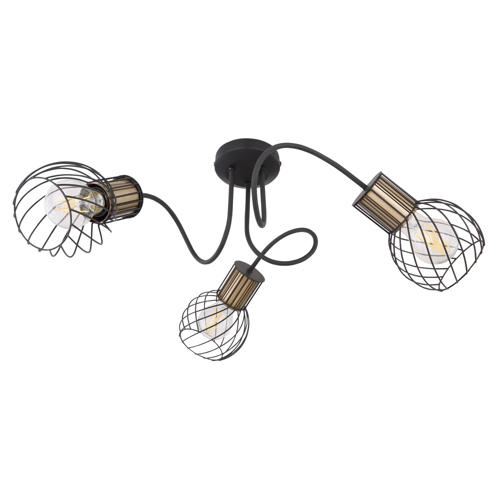 Lampe de plafond Argusto Noir à 3 lumières Globo 9007371393718
