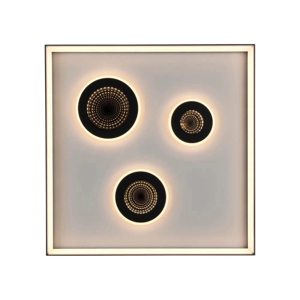 Plafonnier carré Dune noir Paul Neuhaus 4012248384916