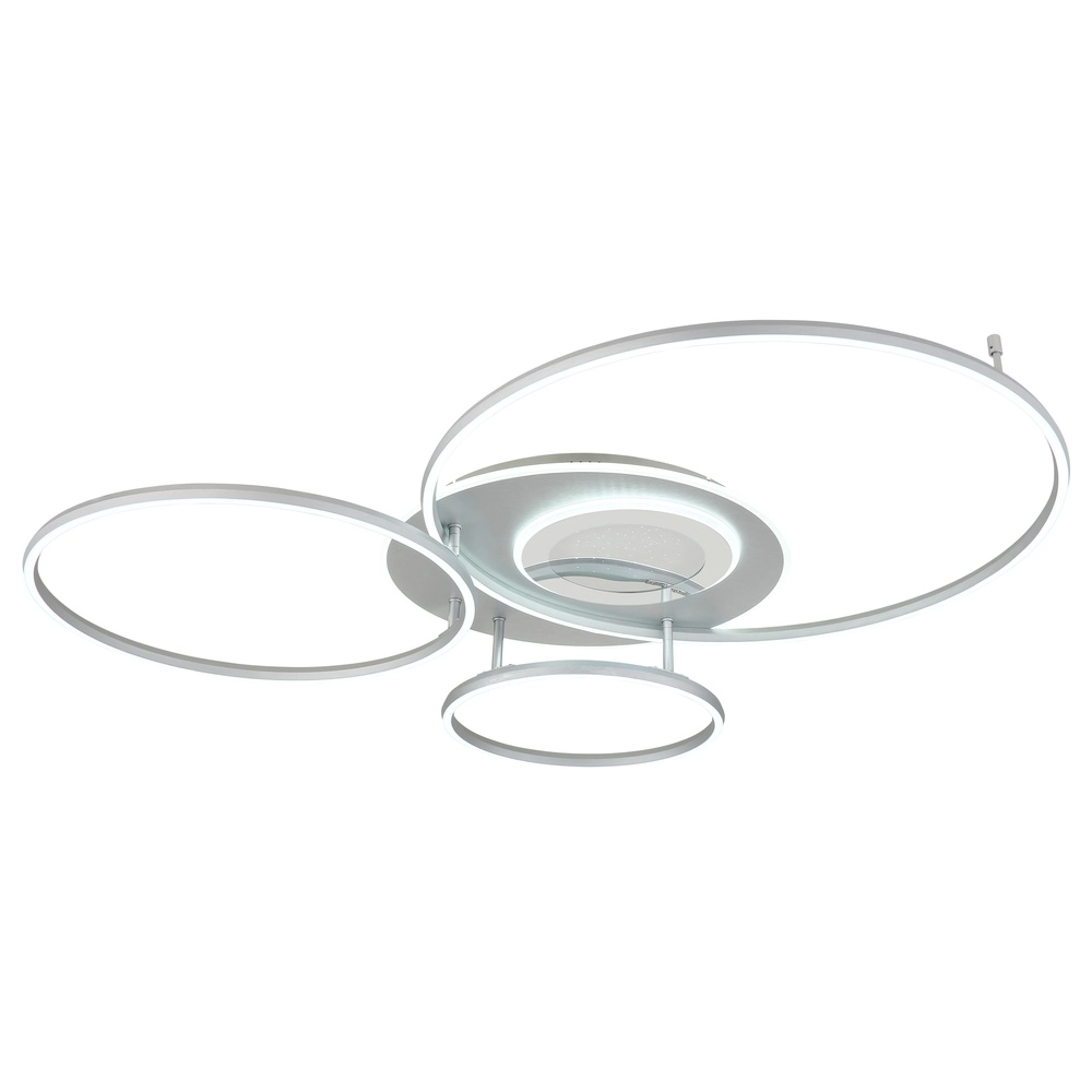 Lampe de plafond moderne Johnson Gris argenté Globo 9007371592548
