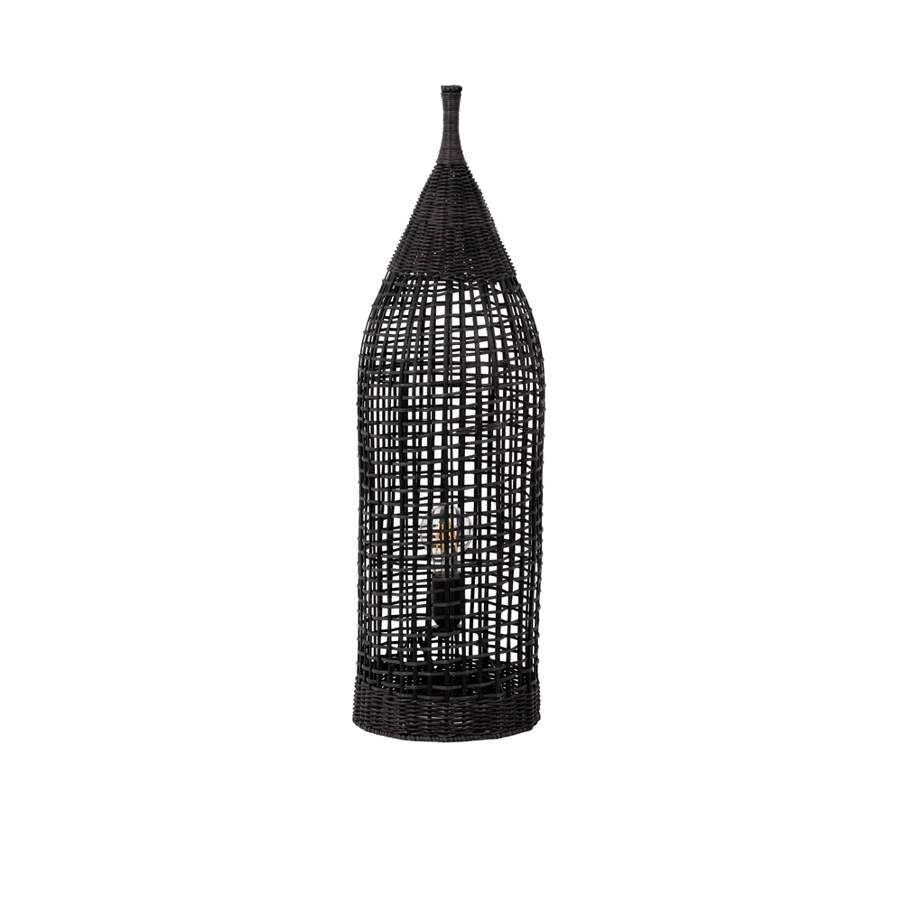 Lampadaire bohème Naos rotin 73H noir Lyora 5212017477569