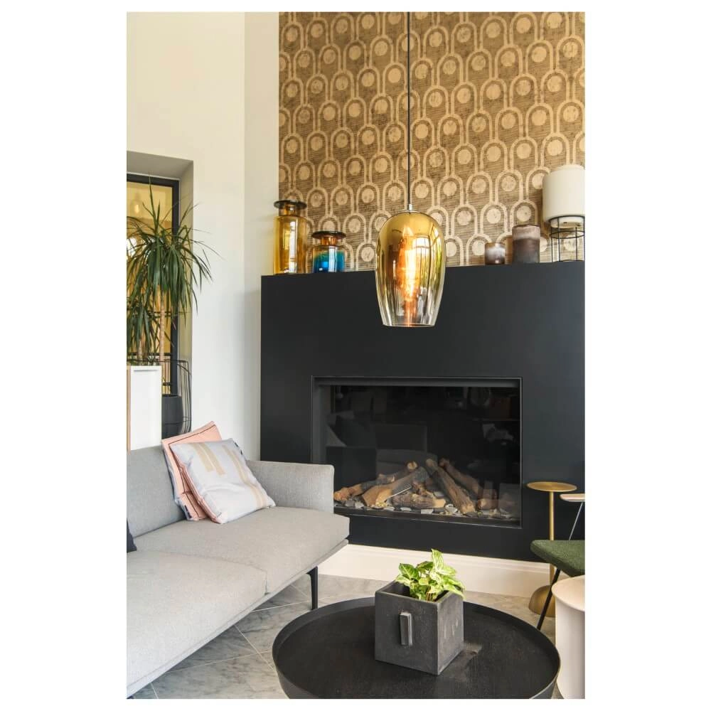 Suspension en verre Pantilo verre doré - Ø18cm SLV 4024163266376