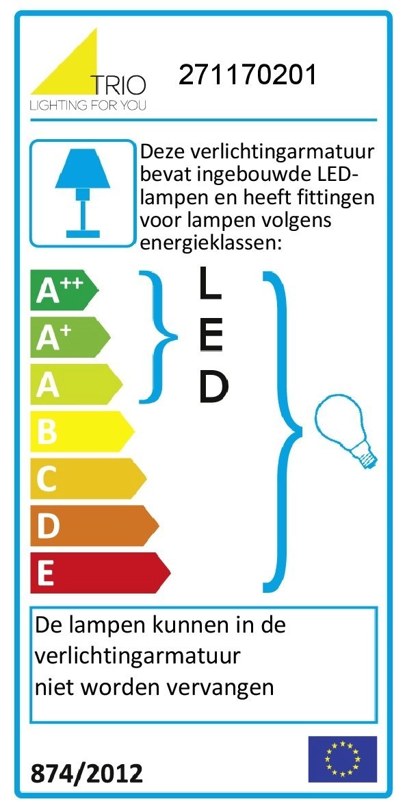 Applique murale Series 2711 avec lampe de lecture et abat-jour blanc Trio 4017807247251