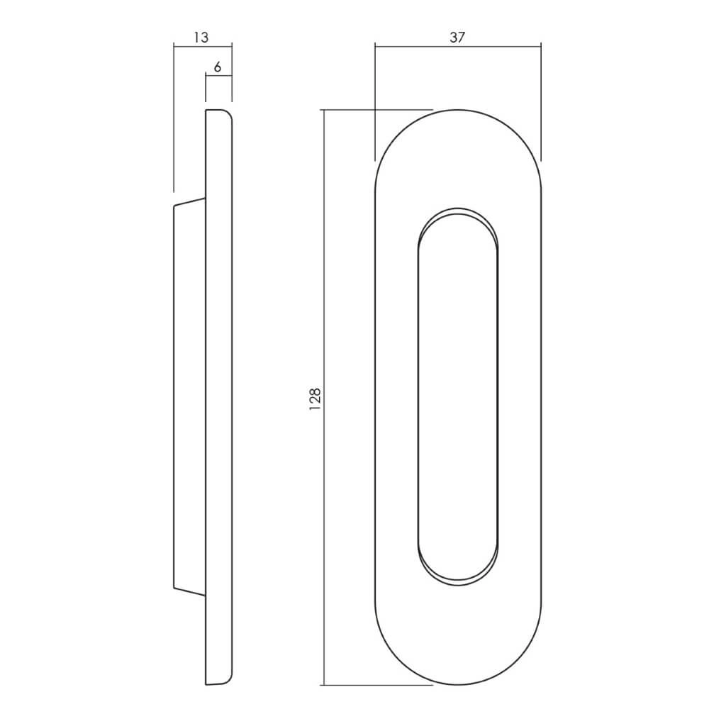 Poignée de porte coulissante Vico chrome mat Olivari 8714186482261