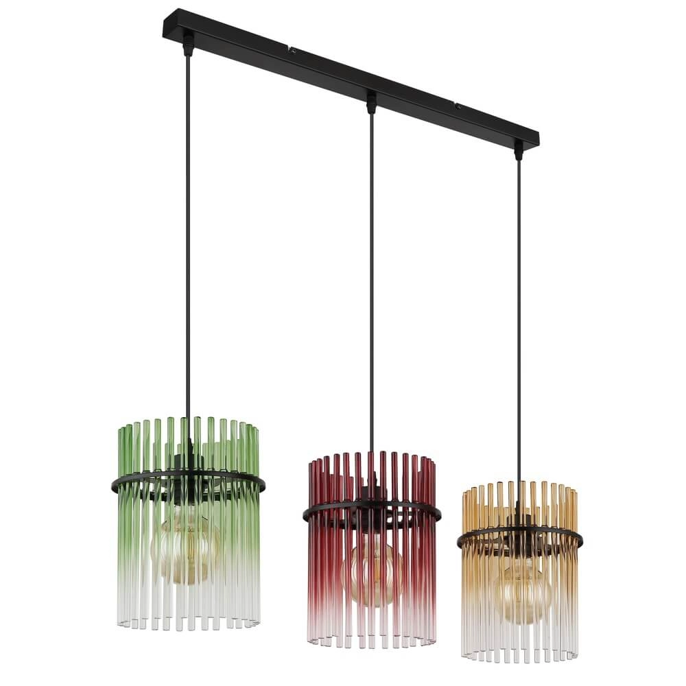 Suspension dorée Gorley avec verre 3 lumières Globo 9007371452811