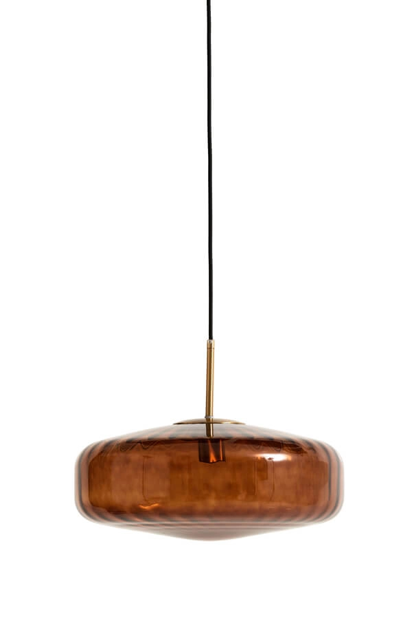 Suspension Pleat or avec marron Ø 30cm Light & Living 8717807687786