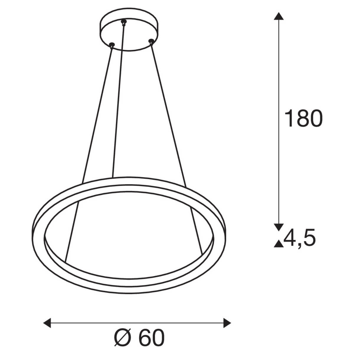 Lampe suspendue LED One 60 Ø60cm SLV 4024163252607