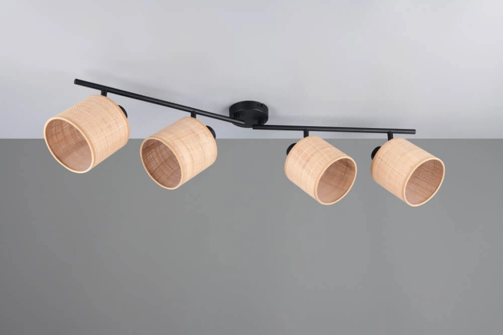 Plafonnier 4 lumières Aimee avec des bouchons de crème Trio 4017807637359