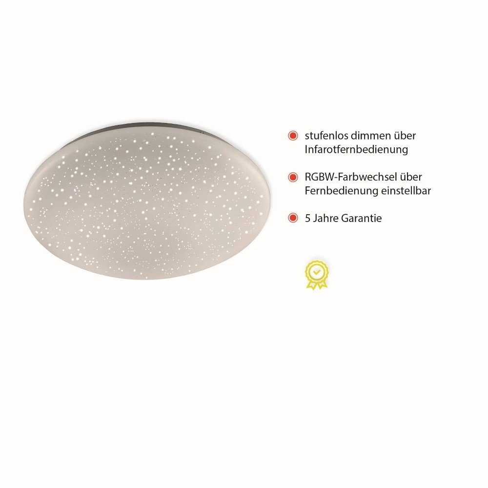 Plafonnier orientable Skyler RGB 38cm avec effet étoile Just Light 4043689928896