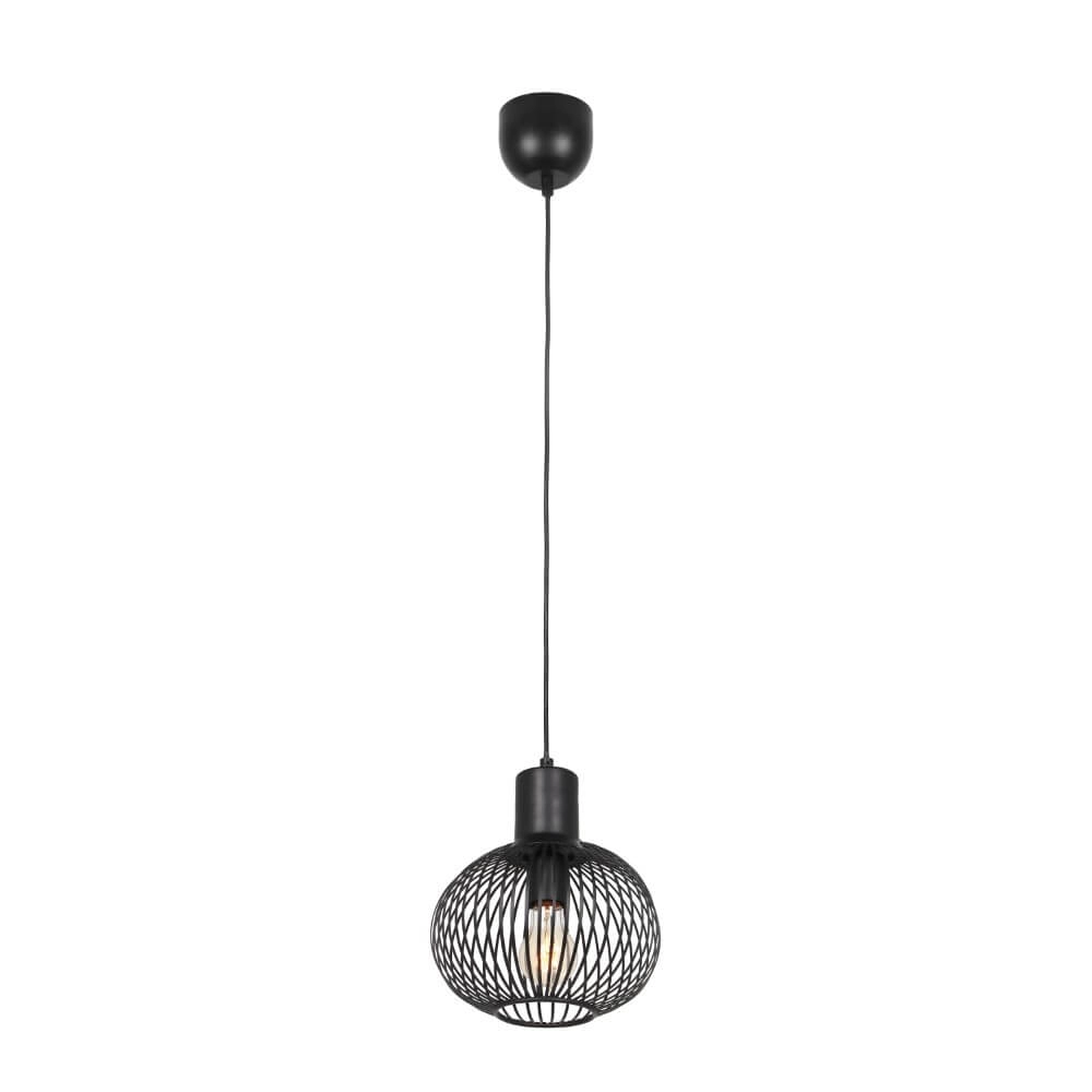 Lampe suspendue en fil de fer Gila Ø 23 cm - noir Trio 4017807617559