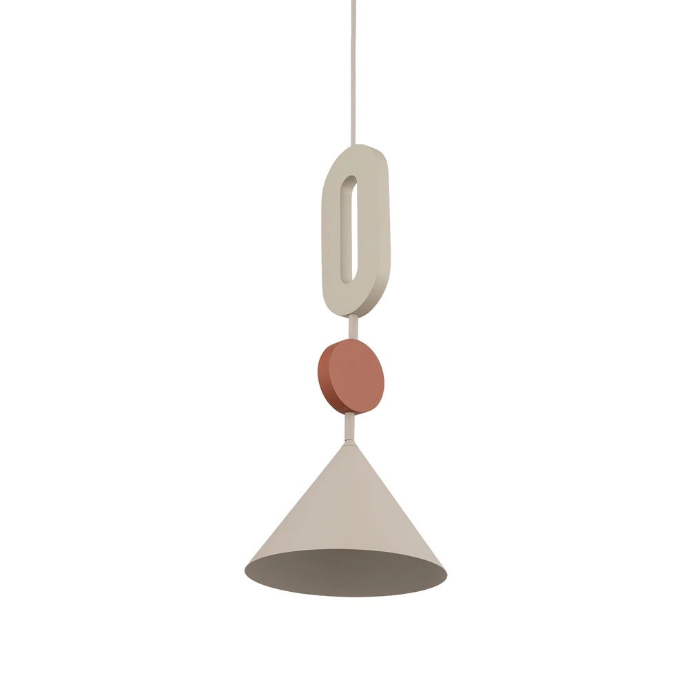 Lampe pendante unique Drops Color brun sable Ø 20,5 cm Lyora 5903139111928