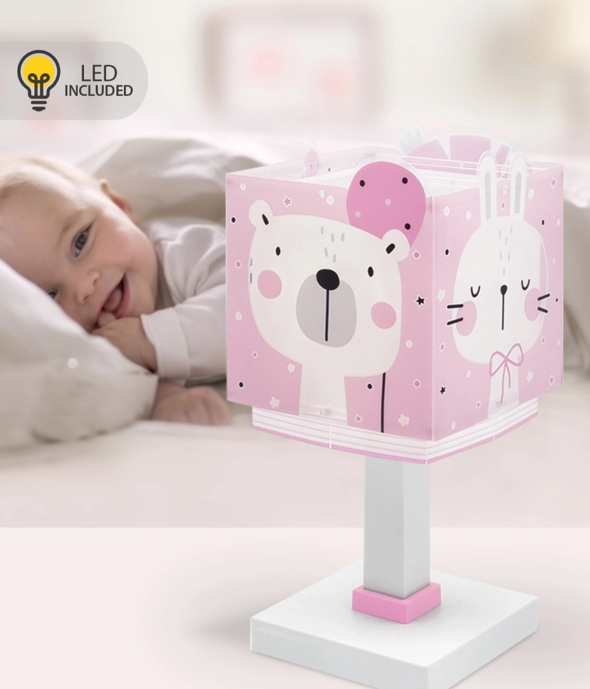 Lampe de table pour chambre d’enfant Baby Jungle rose Dalber 8420406002392