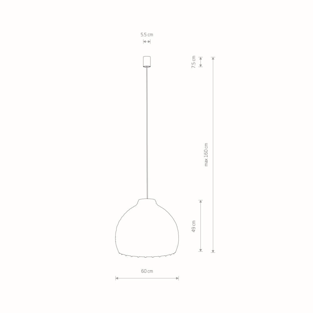 Suspension en rotin Boho L Ø 60cm Lyora 5903139111522