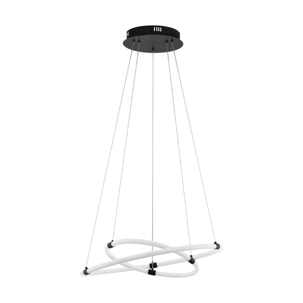 Lampe suspendue design Banderillas blanc avec du noir