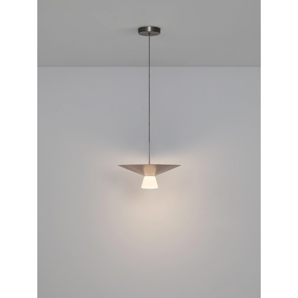 Lampe pendante de conception Baris blanc avec gris et brun Ø 38 cm Lyora 5212017495297