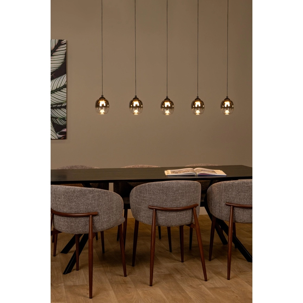 Lampe suspendue à 5 lumières Tamino Noir Lucide 5411212741257