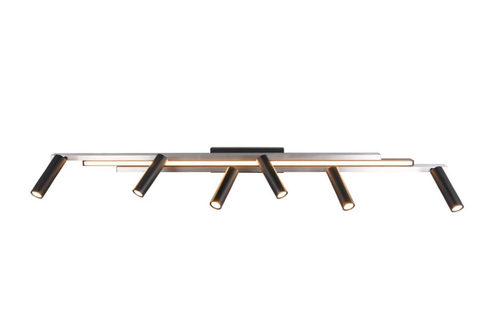 Spot LED 6 lumières Zeno métal avec du noir Trio 4017807627305