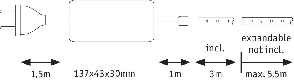 2700K MaxLED 500 3m set Paulmann 4000870705797