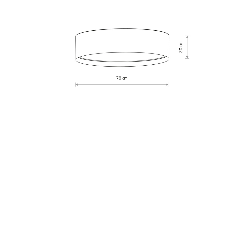Lampe de plafond Cedro brun sable Ø 75cm Lyora 5903139116725