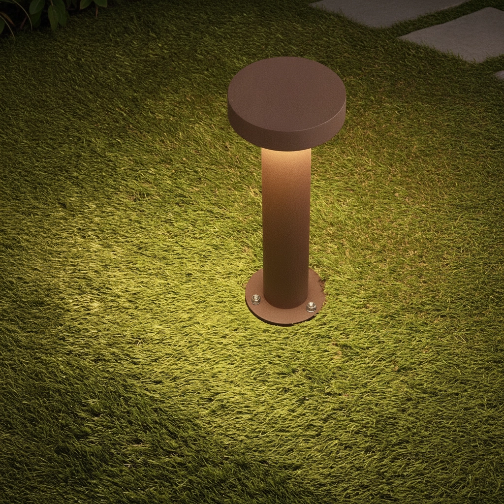 Lampe de jardin de Desing Gong brun rouille 30cm - 2700K
