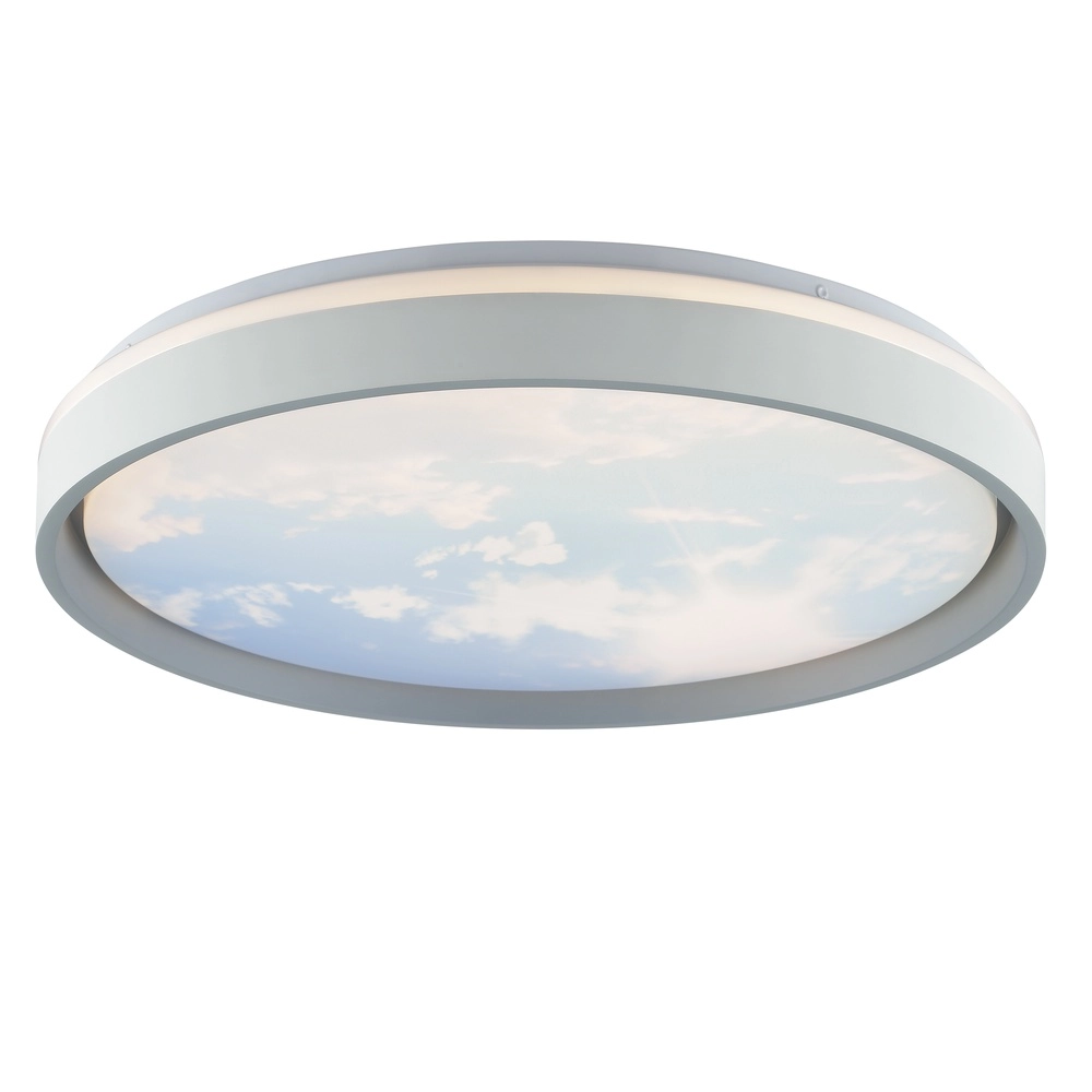 Éclairage de plafond Sky-Dream blanc avec gris Ø 48,5cm Brilliant 4004353473999