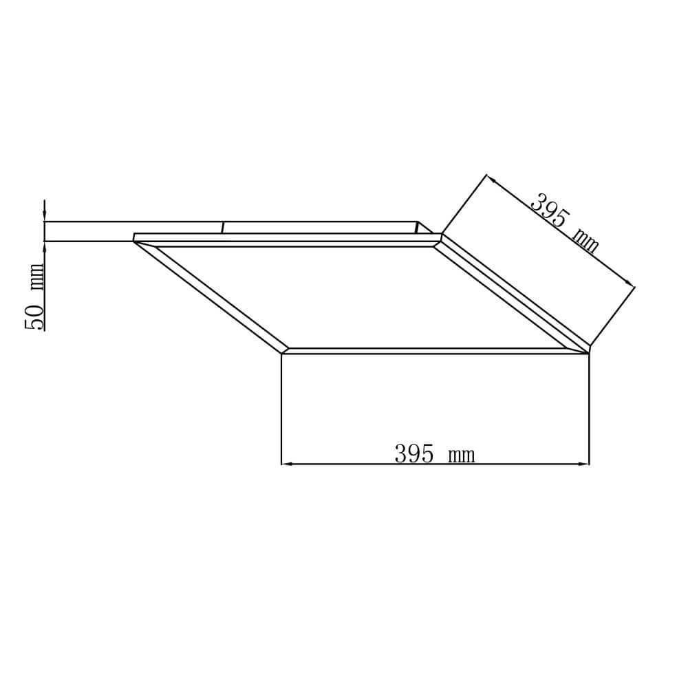 Plafonnier Jacinda 39,5 x 39,5 cm blanc Brilliant 4004353411984
