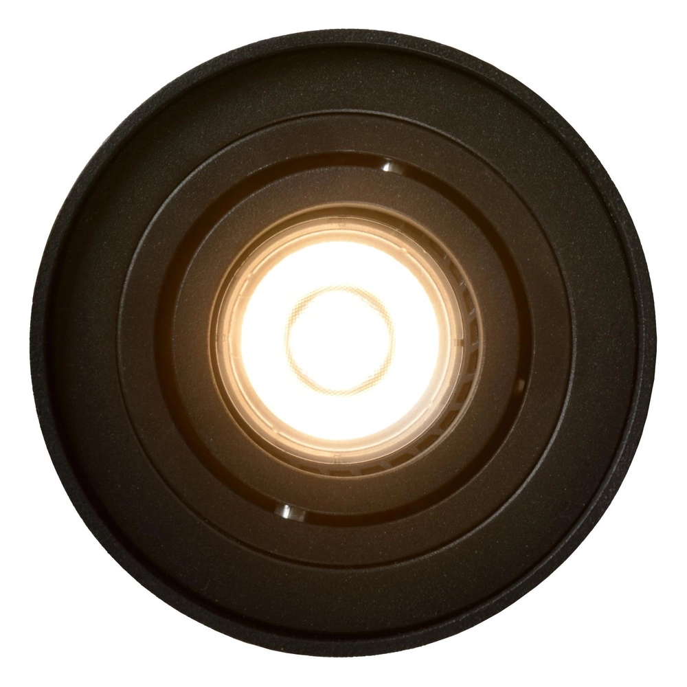 Emplacement de plafond monté en surface Tube noir Ø 9,6 cm Lucide 5411212221278